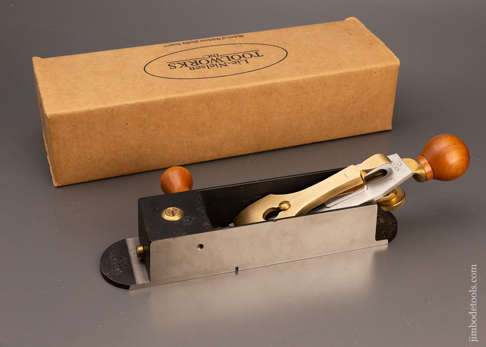 LIE NIELSEN Iron Miter Plane L-N 9 Mint in Box with Hot Dog & Side Handle - 111203