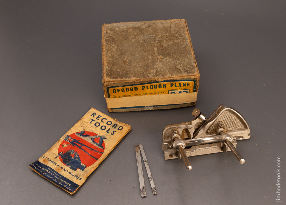 100% Complete RECORD No. 043 Plow Plane Near Mint in Box - 111214