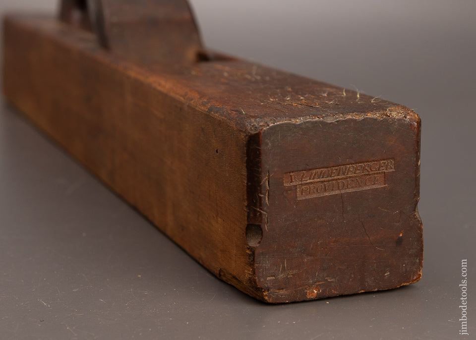 Very Rare 18th Century Bench Plane by I. LINDENBERGER PROVIDENCE - 111240
