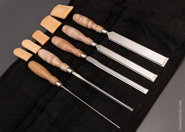 Mint Set of 5 BLUE SPRUCE Long Paring Chisels - 111269