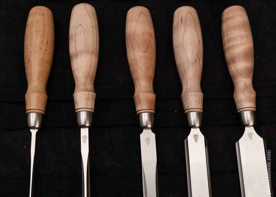 Mint Set of 5 BLUE SPRUCE Long Paring Chisels - 111269