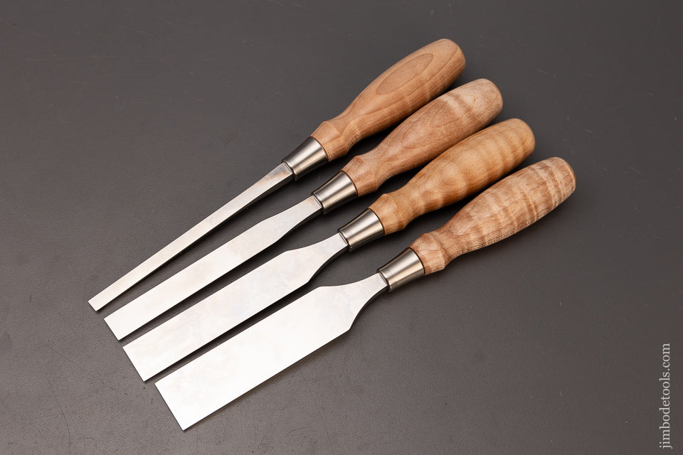 Mint Set of 4 BLUE SPRUCE Dovetail Chisels - 111270 – Jim Bode Tools