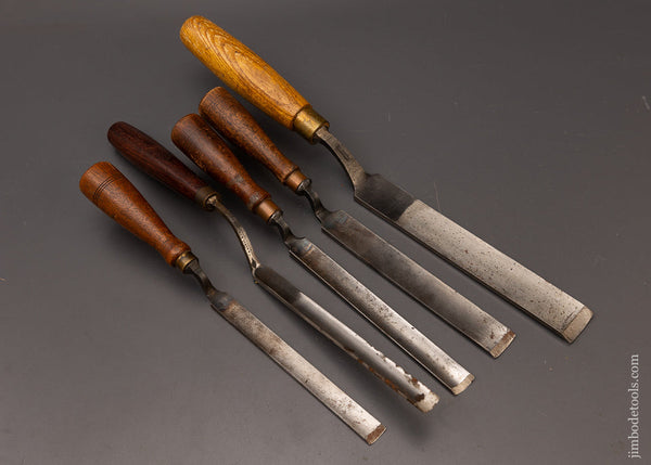 5 Good Pattern Maker’s Crank Neck Paring Gouges - 111273