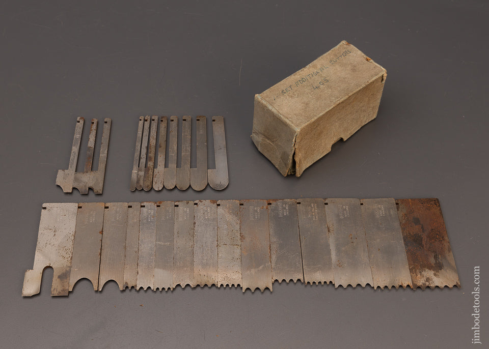 Fine Set of 26 SPECIAL Cutters for RECORD No. 405 Plane (also fit STANLEY No. 45) - 111301