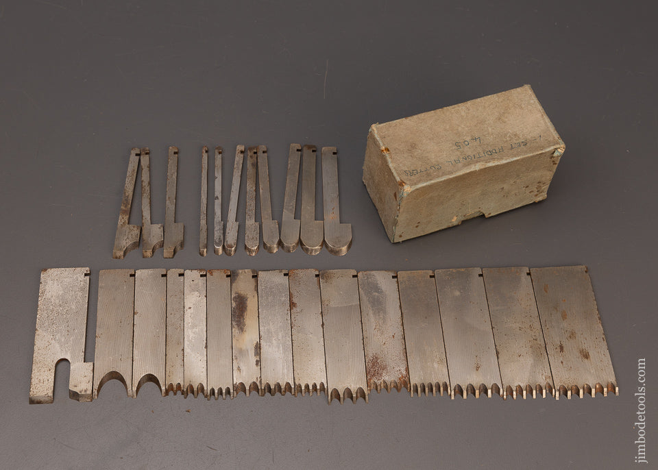 Fine Set of 26 SPECIAL Cutters for RECORD No. 405 Plane (also fit STANLEY No. 45) - 111301