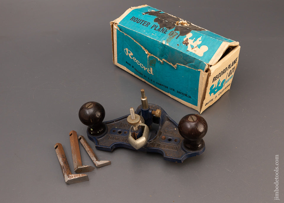 RECORD No. 071 Router Plane 100% Complete in Original Box - 111306