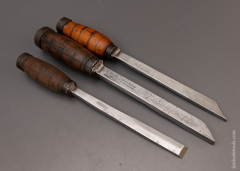 3 Dutch Mortise Chisels by FERDIN RUBENS - 111337