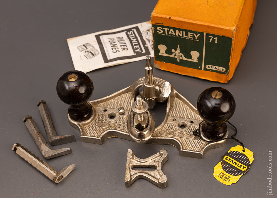 100% Complete & Mint STANLEY No. 71 Router Plane in Original Box - 111 ...
