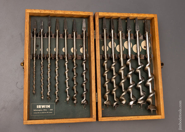 Complete Set of IRWIN Auger Bits Near Mint in Original Box - 111371