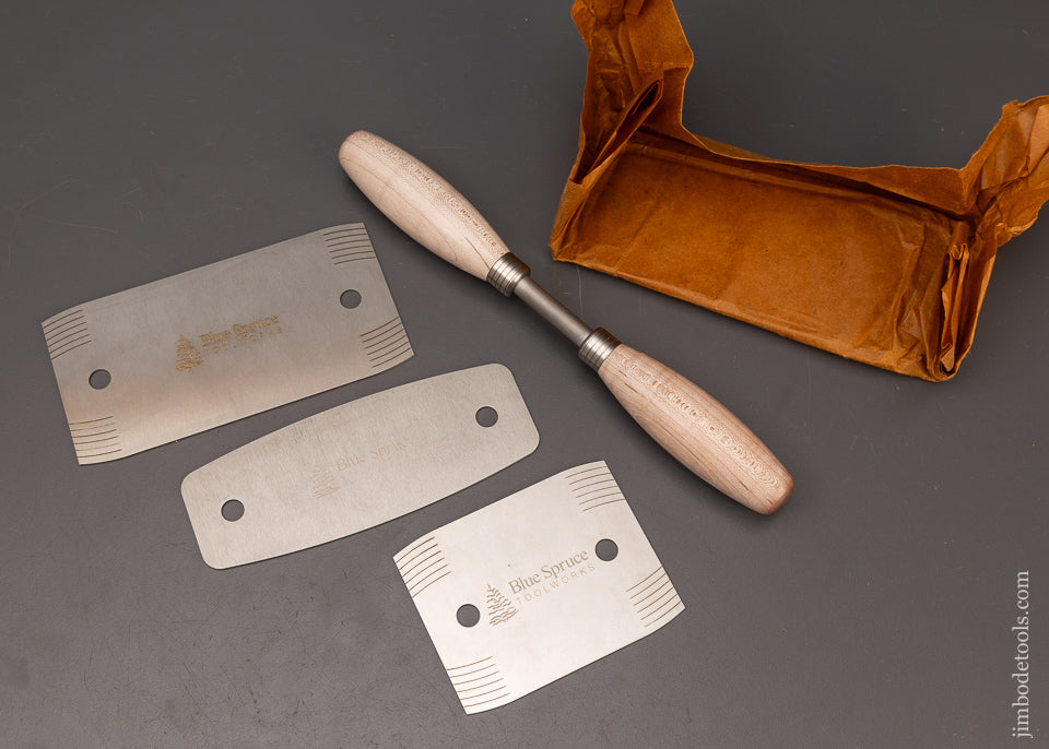 BLUE SPRUCE TOOL WORKS Heavy Card Scrapers & Double Handle Burnisher - 111378