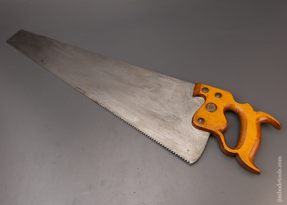 Massive & Perfect Early DISSTON No. 7 Rip Hand Saw - 111381