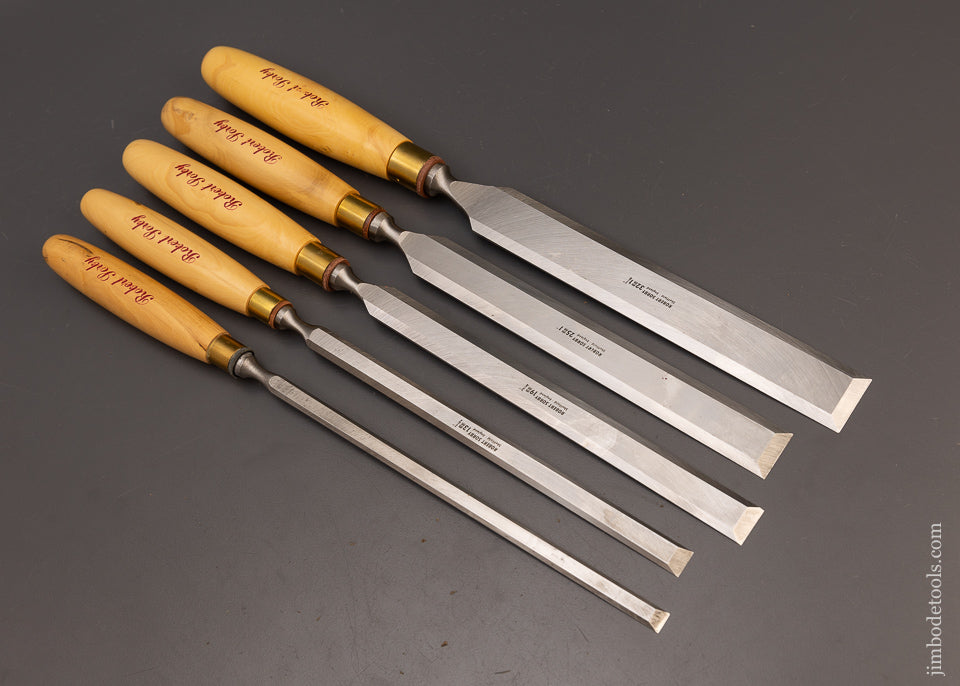 Minty Set of 5 Long Paring Chisels by ROB’T. SORBY - 111440