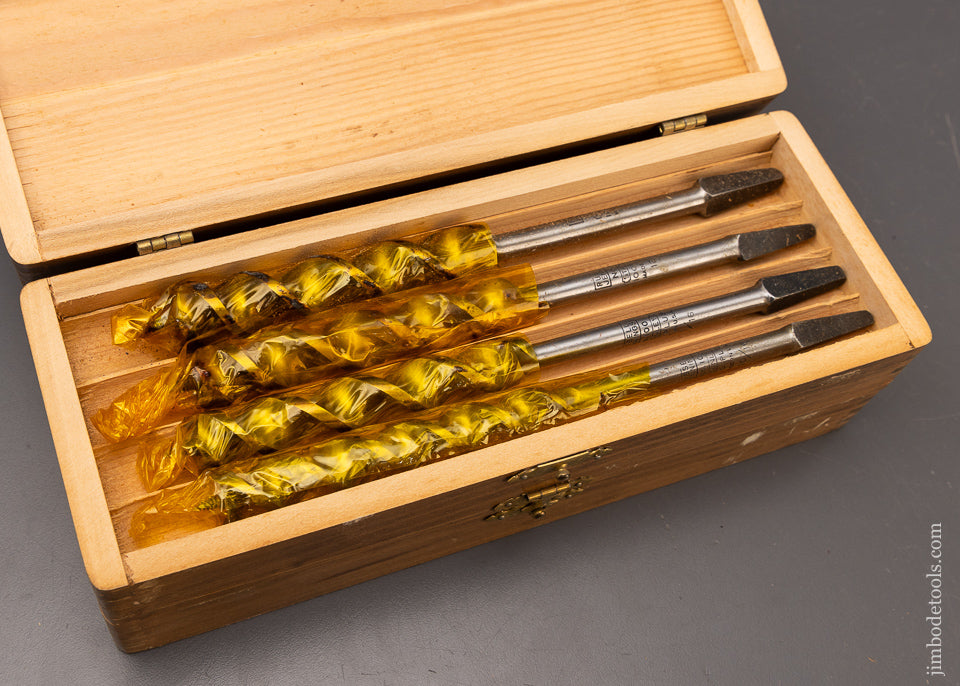 Complete Set of 13 RUSSELL JENNINGS Auger Bits in Original Three Tiered Box - 111443