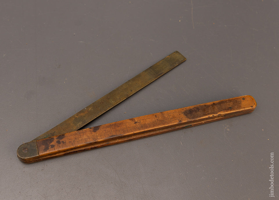 Early 8 Inch Boxwood & Brass Ship Wright’s Bevel Good - 111508