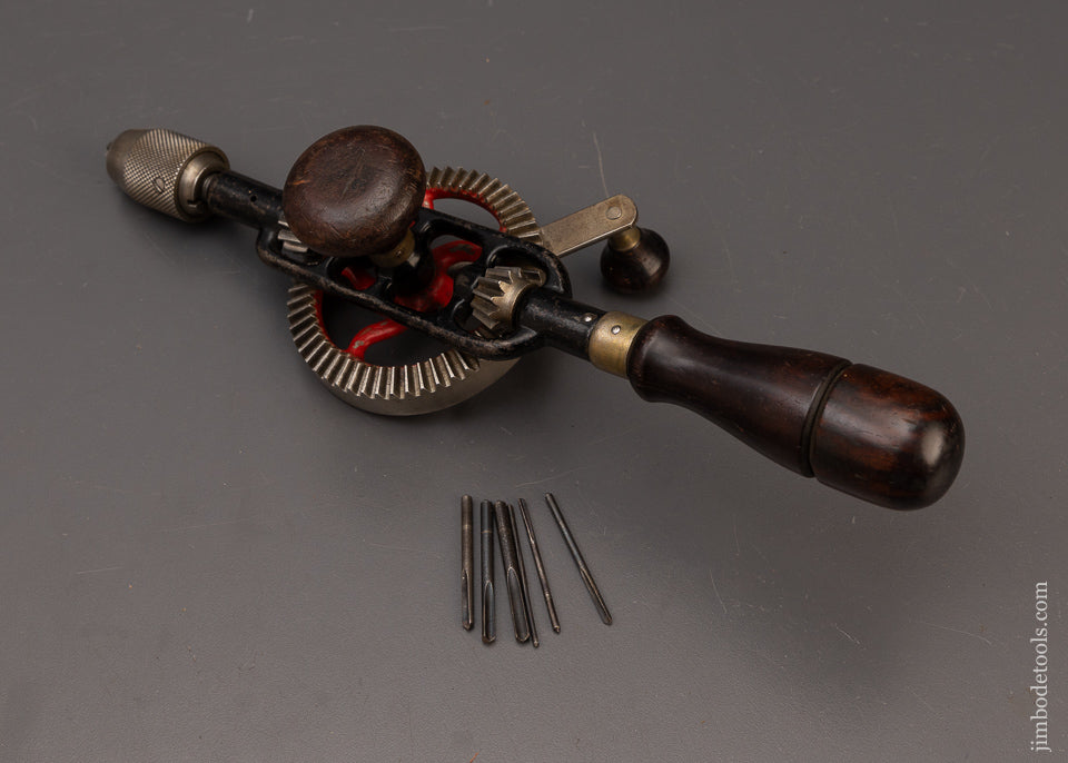 Rosewood MILLERS FALLS No. 5 Eggbeater Drill with 6 Bits - 111514