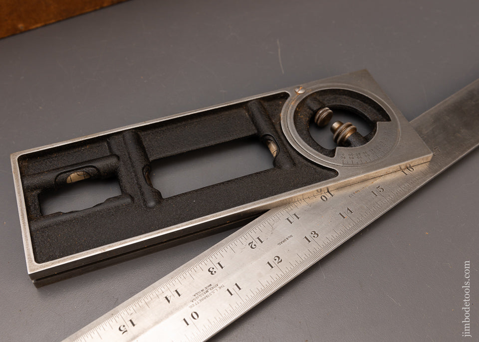 Near Mint STARRETT Builder’s Square & Protractor - 111545