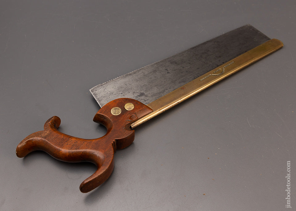 Rare & Fine W.B. GREGORY ALBANY Brass Back Carcass Saw - 111546