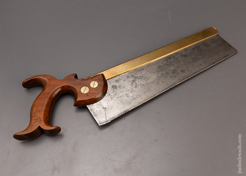 Rare & Fine W.B. GREGORY ALBANY Brass Back Carcass Saw - 111546
