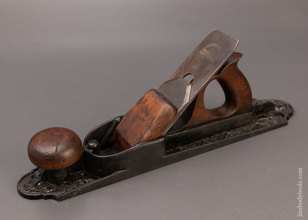 Rare MORRIS PATENT NOV. 8, 1870 Bench Plane with Floral Casting - 111558