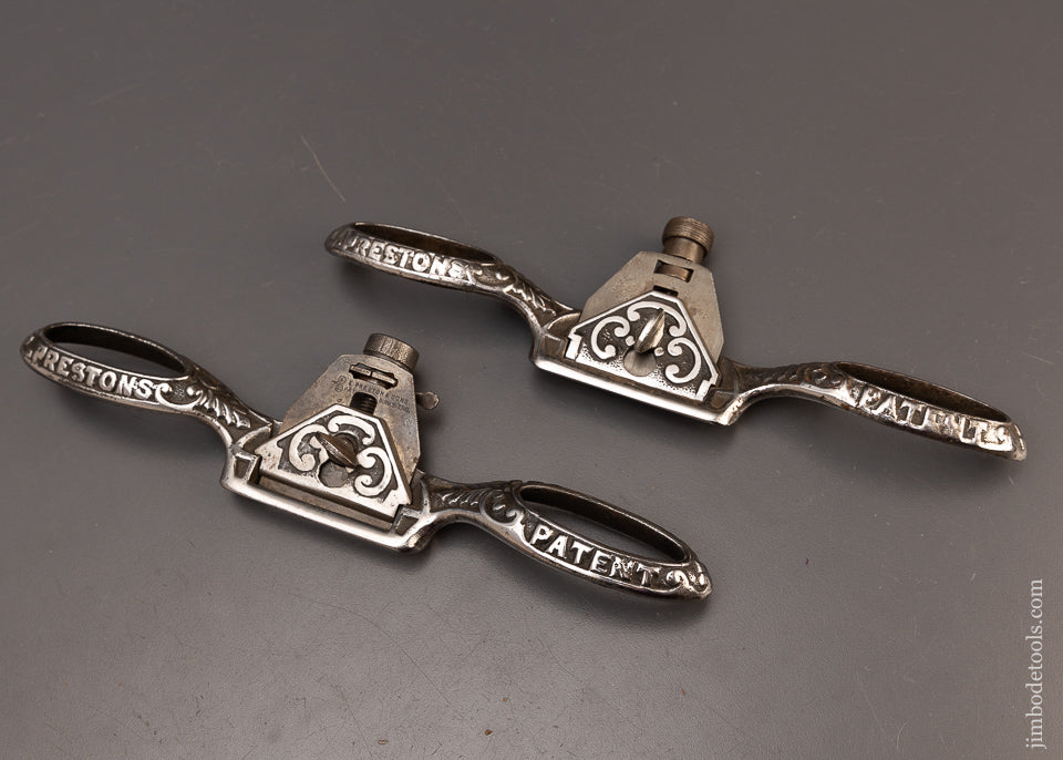 Fancy PRESTON Spoke Shaves 1 Round & 1 Flat Bottom - 111573