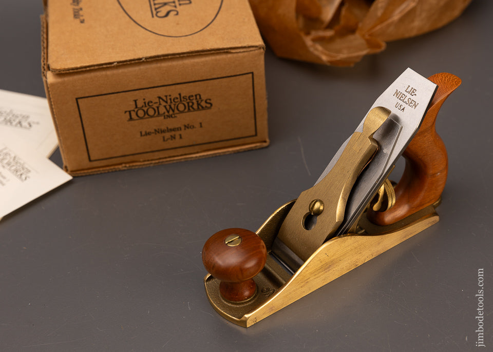 Discontinued LIE NIELSEN No. 1 BRONZE Smooth Plane Near Mint in Box - 111578