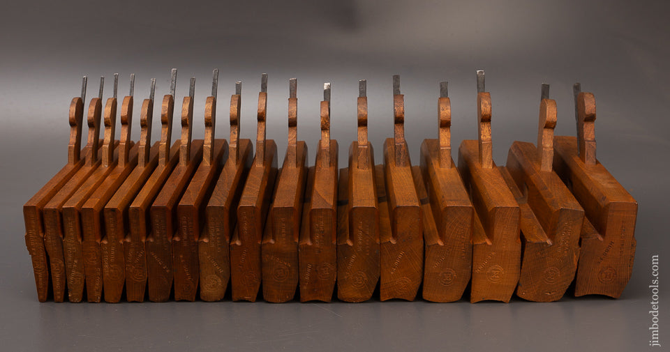 Near Mint! Crisp Set of 18 Skewed Hollow & Round Planes by KIMBERLY BIRMINGHAM Ca. 1854-71 - 111605