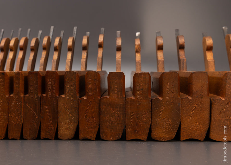 Near Mint! Crisp Set of 18 Skewed Hollow & Round Planes by KIMBERLY BIRMINGHAM Ca. 1854-71 - 111605