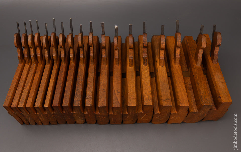 Near Mint! Crisp Set of 18 Skewed Hollow & Round Planes by KIMBERLY BIRMINGHAM Ca. 1854-71 - 111605