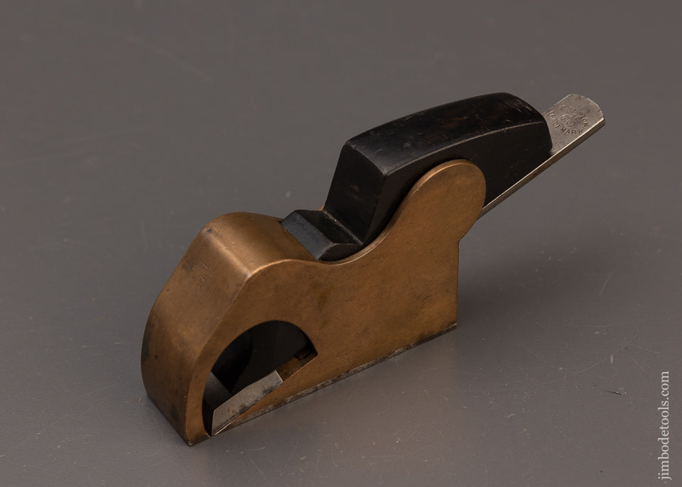 Very Fine PRESTON Gunmetal and Ebony Bullnose Shoulder Plane - 111607