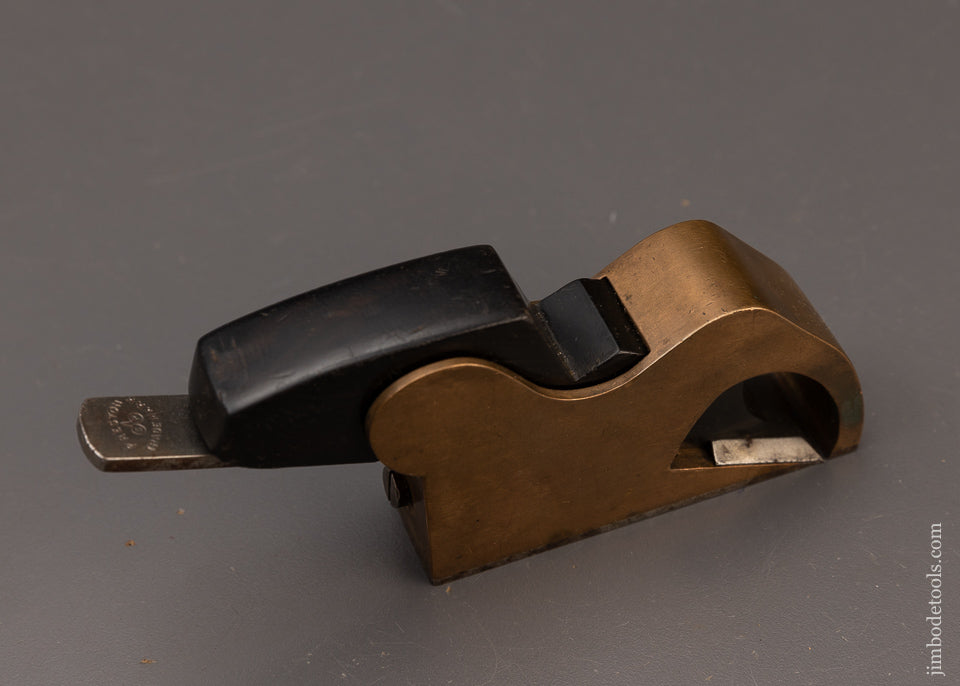 Very Fine PRESTON Gunmetal and Ebony Bullnose Shoulder Plane - 111607