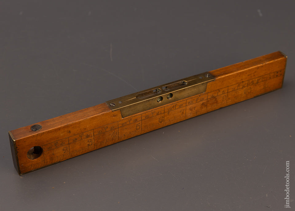 12 Inch Solid Boxwood Rule & Level Combination Tool - 111608