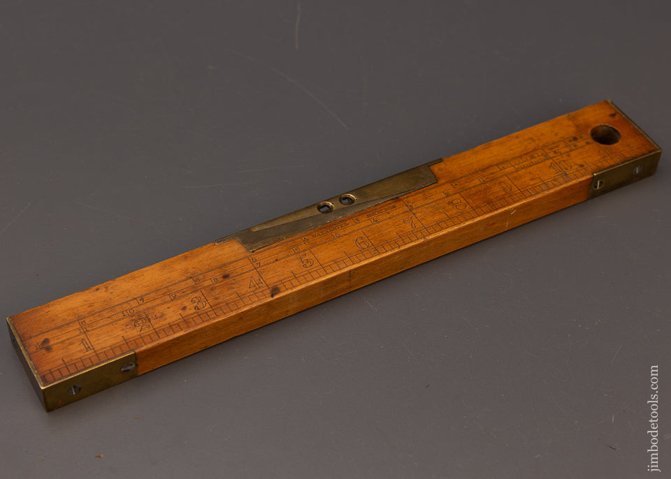 12 Inch Solid Boxwood Rule & Level Combination Tool - 111608