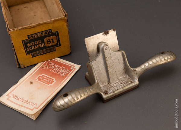 STANLEY No. 81 Scraper Plane Near Mint in Box - 111613