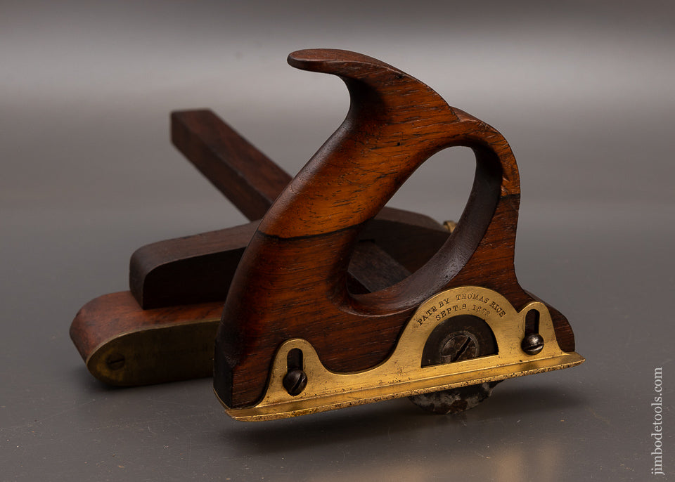 Fine RICE PATENT SEPT. 9, 1873 Rosewood Slitting Gauge - 111668