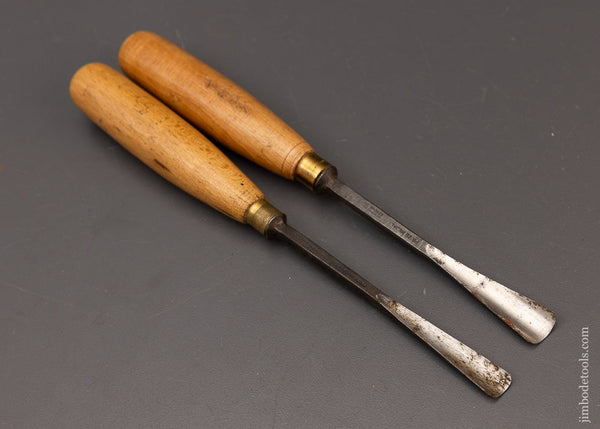 2 Carving Gouges by HERRING BROS. 3/8 and 1/2 Inch - 111670
