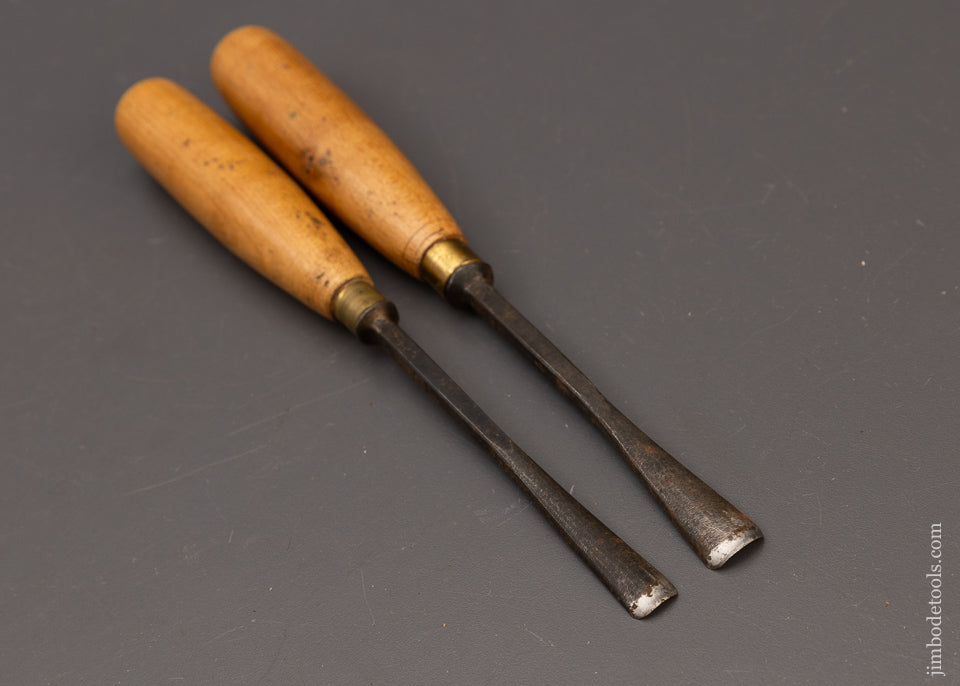 2 Carving Gouges by HERRING BROS. 3/8 and 1/2 Inch - 111670