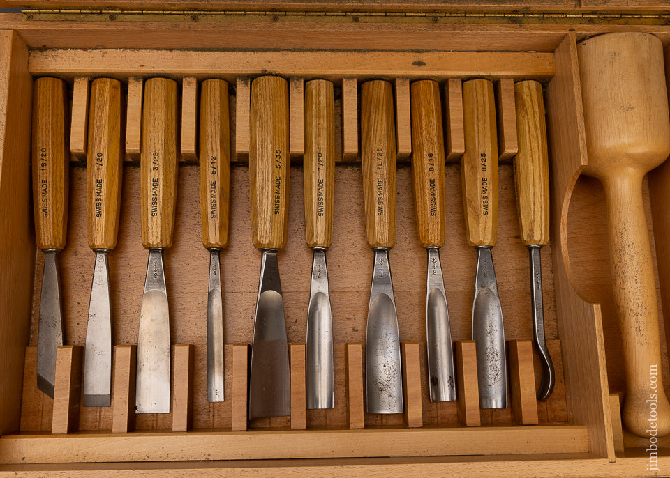 Amazing Set of 20 Mint PFEIL SWISS MADE Carving Chisels Gouges - 111722