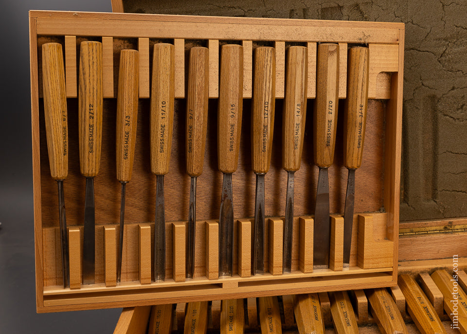 Amazing Set of 20 Mint PFEIL SWISS MADE Carving Chisels Gouges - 111722