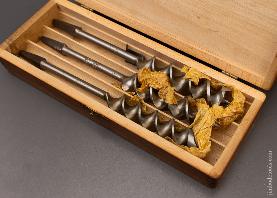 Complete Extra Fine Set of 13 RUSSELL JENNINGS Auger Bits in Original 3 Tiered Box - 111767