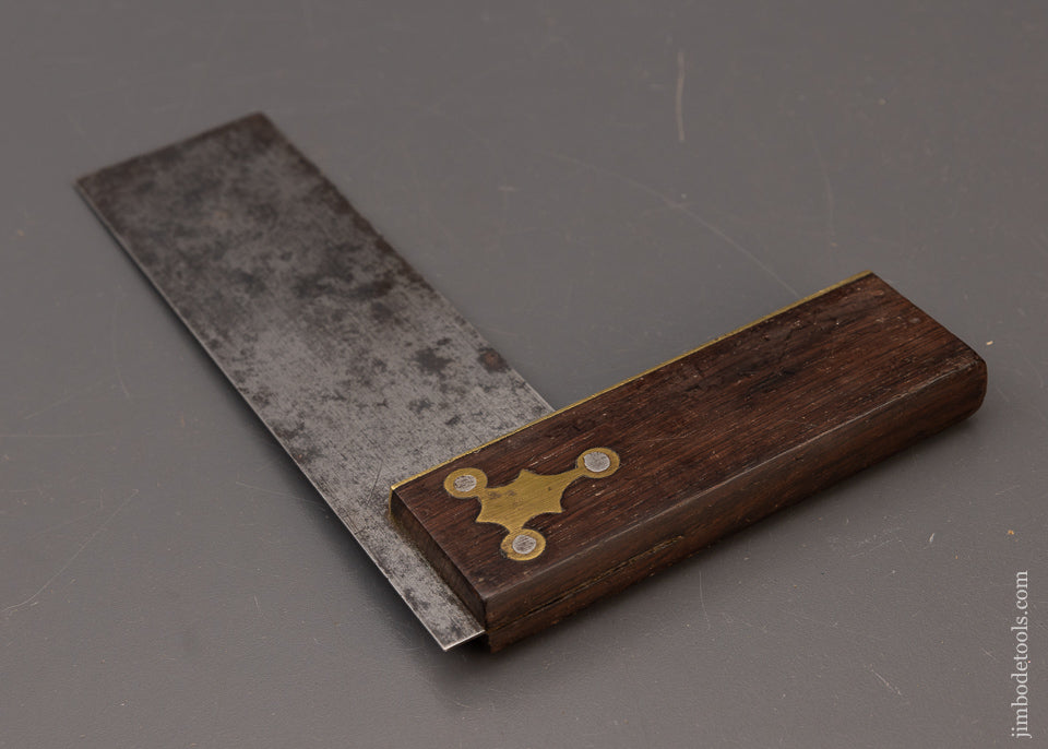 Rare J. NICHOLS PHILAD’A Rosewood Try Square 6 Inch Saw Maker - 111772