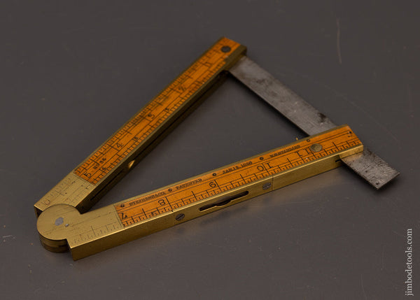 Sweet STEPHENS & CO. 1858 PATENT Combination Rule, Level, Inclinometer - 111797