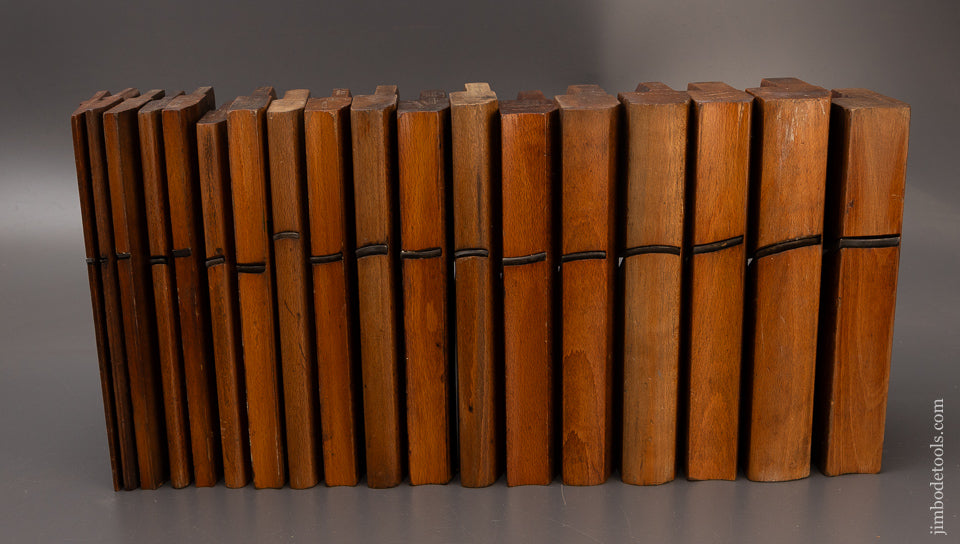 Complete Working Set of 18 Hollows & Rounds Molding Planes 2-18 EVENS - 111800