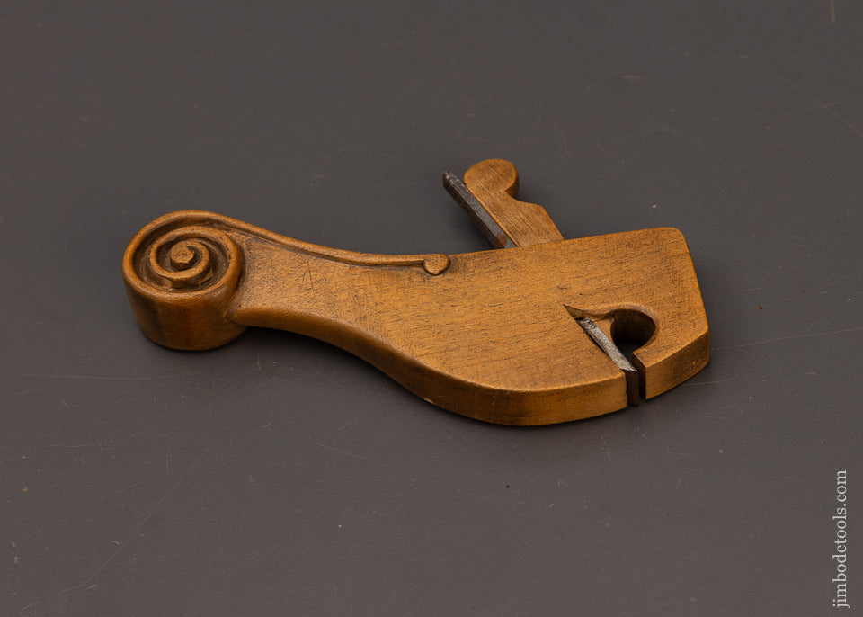 Ornately Carved Violin Maker’s Curved Rabbet Plane - 111812