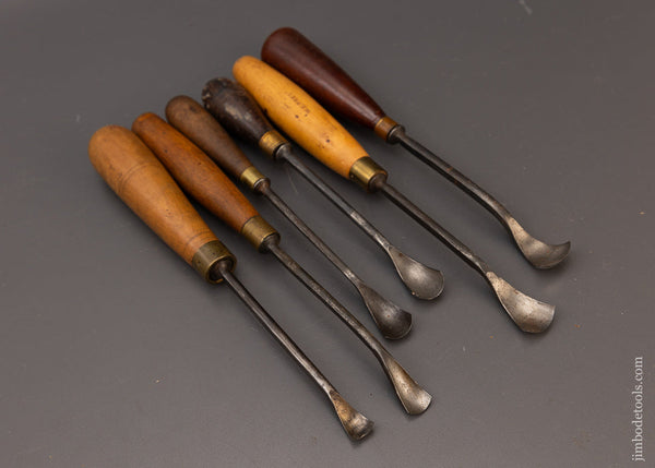 6 ADDIS Spoon Gouges 1/2 to 1 Inch - 111834