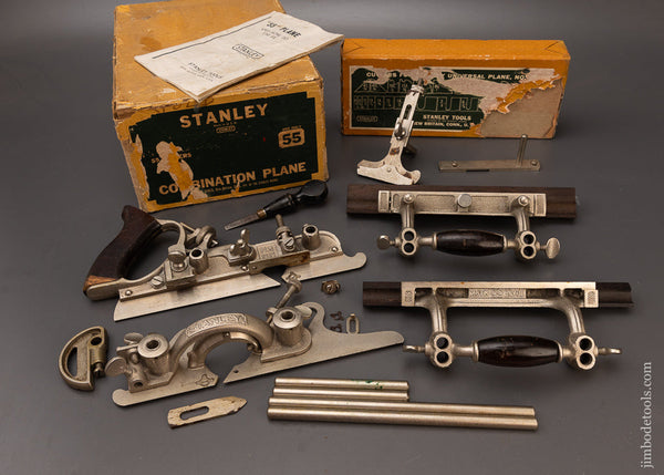 Mint Unused 100% Complete STANLEY No. 55 Combination Plane in Original Box - 111855