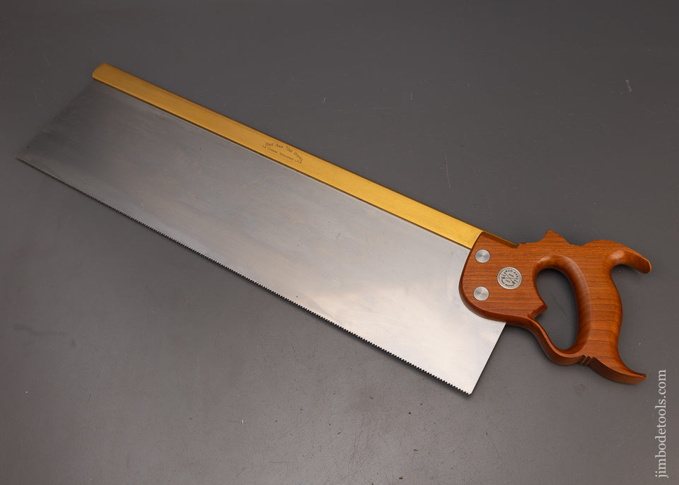 Minty 20 Inch Brass Back Saw by BAD AXE TOOL WORKS - 111861
