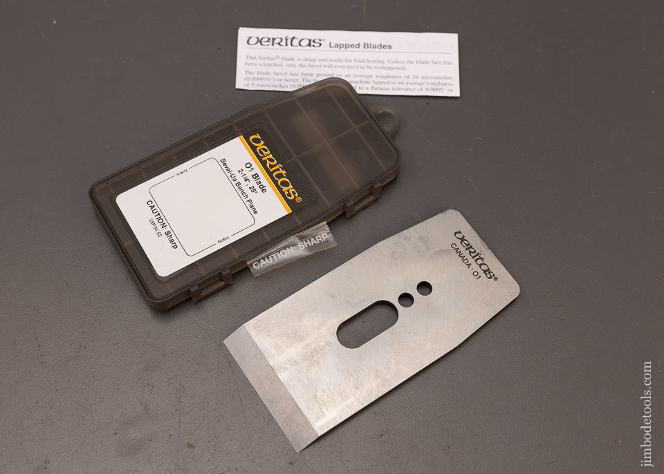 Mint in Box VERITAS 01 Blade for Bevel Up Bench Plane - 111872