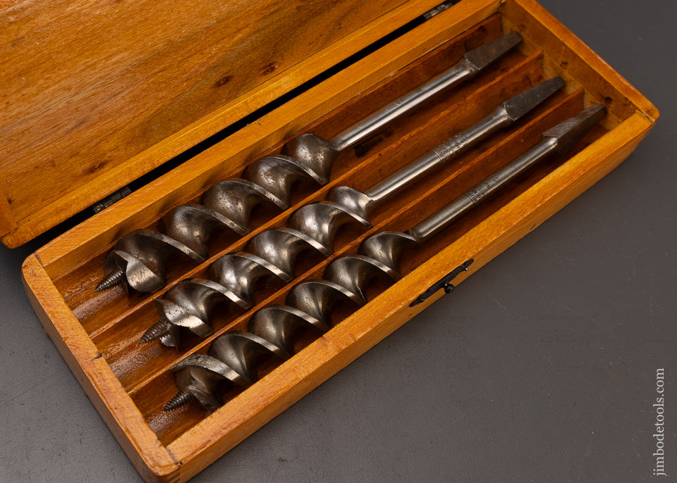 Fine Complete Set of 13 RUSSELL JENNINGS Auger Bits in Original Three Tiered Box - 111881