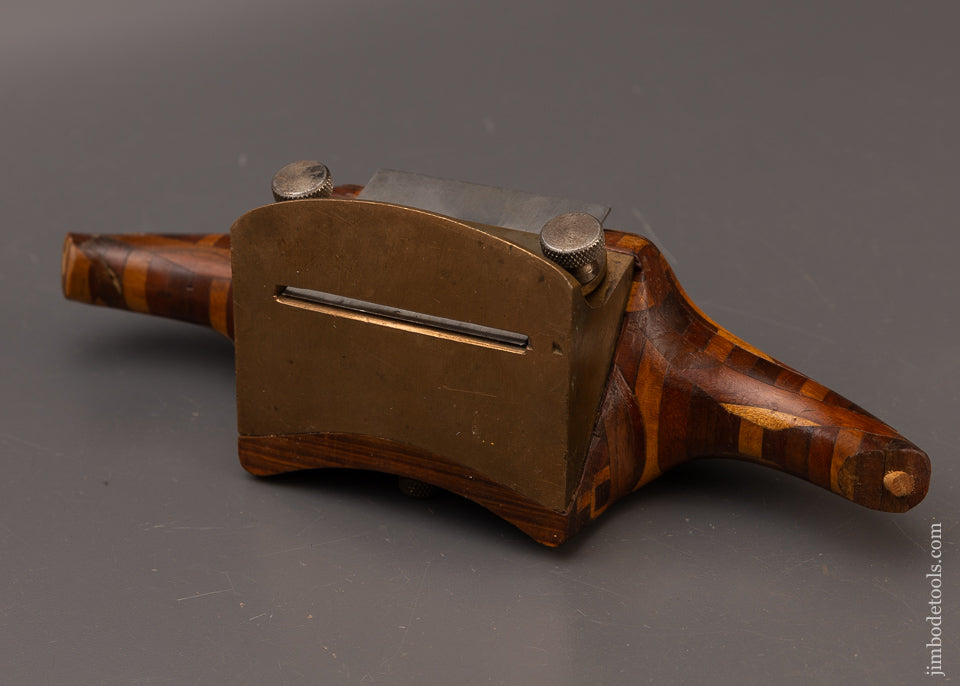 Gorgeous Inlaid Ram’s Horn Scraper Plane - 111906
