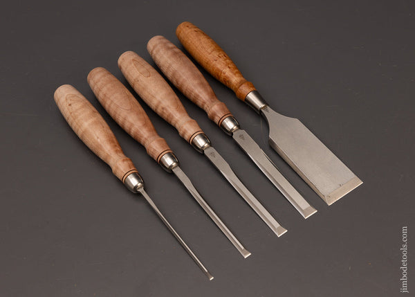 Mint Set of 5 BLUE SPRUCE TOOL WORKS Dovetail Chisels - 111935